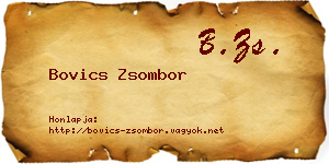 Bovics Zsombor névjegykártya